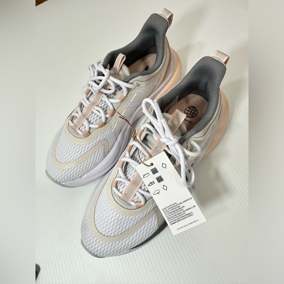 NWOB Adidas Alphabounce+ Running Womens Shoe White/Grey/Quartz HP6147 Sneakers - Picture 6 of 16